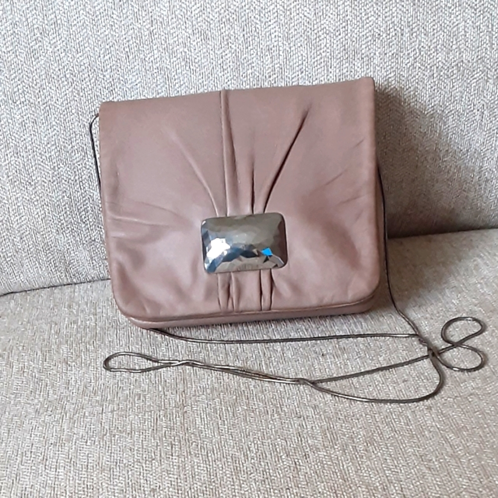 Michelle Fantaci for Lauren Merkin taupe leather crossbody bag